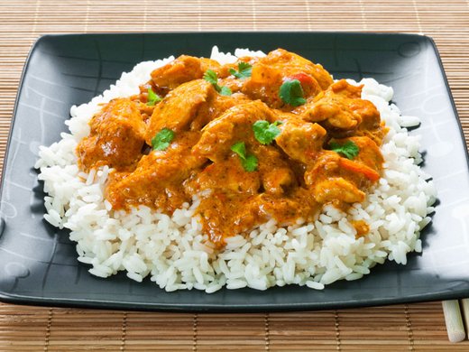 Curry di pollo tritato