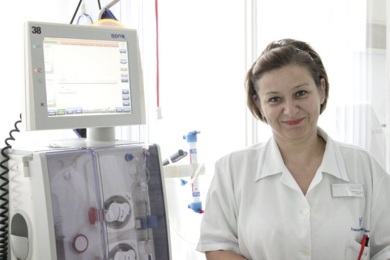 Agnes Szekeres, capo infermiera del Centro NephroCare di Cegled